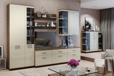 Модульная гостиная Грейс композиция 5  Гикори Джексон Темный