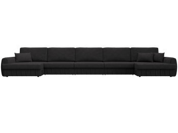 Диван П-образный Лига-057 НПБ МегаЛонг, замша JOLY