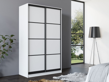 Шкаф купе 2-х дверный Амстердам 140 (белый/глухой)