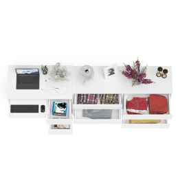 Комод 1380 6-ть ящиков Мори с однотумбовым столом компьютерным МС-6 правым