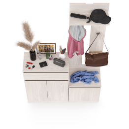 Тумба с вешалкой для верхней одежды и тумба-комод Ника