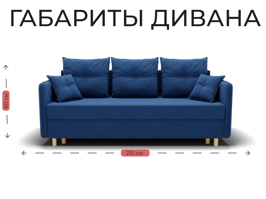 Диваны еврокнижки, Прямой диван Лотос,еврокнижка,велюр