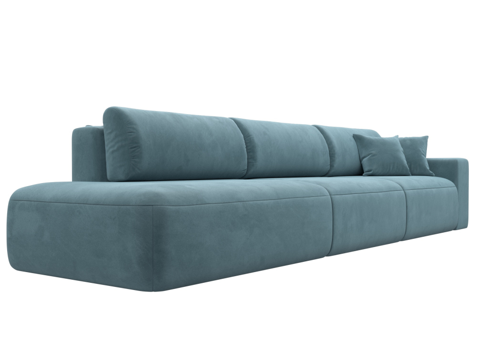 Диваны еврокнижки, Диван прямой Лига-036 Модерн Лонг подлокотник справа, велюр