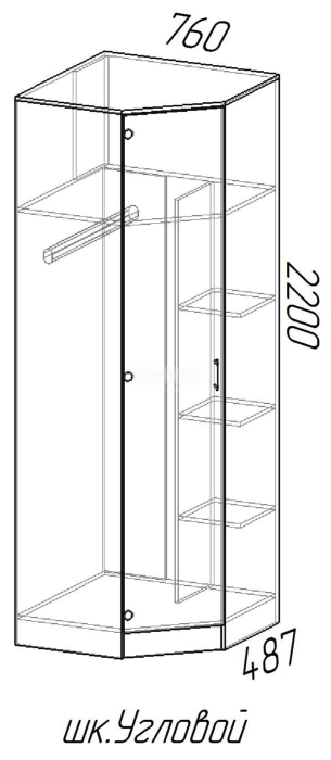 Угловые шкафы, Шкаф УГЛОВОЙ