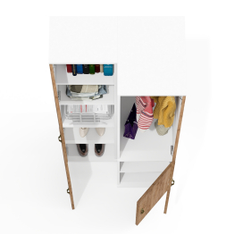 Глубокий пенал для одежды и пенал с нишей Лидер-8