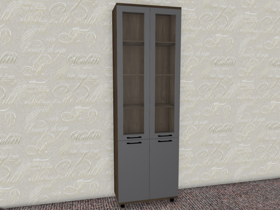 Шкафы двухстворчатые, Модульная система Грейс Шкаф ШК-5035  Гикори Джексон Темный