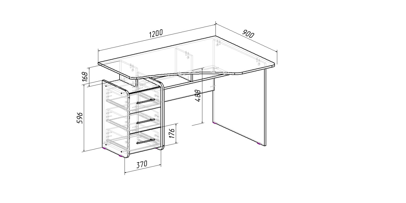 Угловые, Стол письменный Триан-5 ПРАВЫЙ