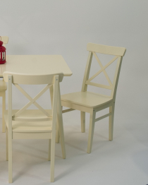 Стол Монте 120 слоновая кость со стульями Ингольф слоновая кость