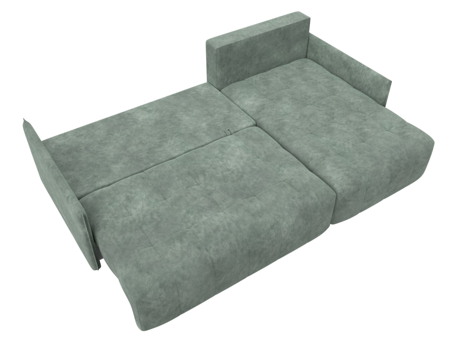 Диваны угловые в гостиную, Диван угловой Лига-054 НПБ угол универсальный, велюр BRUT