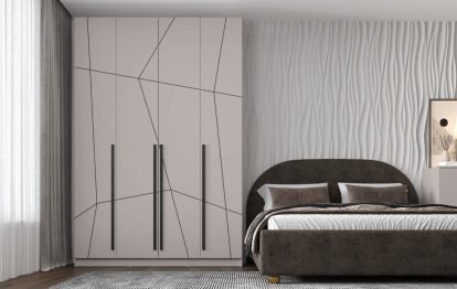 Шкаф для одежды 67.13 Брандо (4-х дв.) МДФ Геометрия