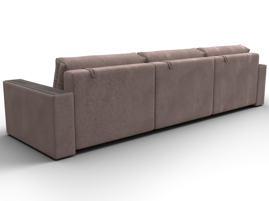 Дизайнерские диваны для гостиной, Диван прямой с декором Лига-049 НПБ Лонг, велюр TOWER