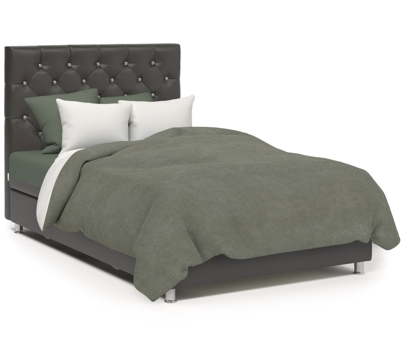 Мягкая кровать, Кровать тахта Шармэль Люкс 140 с подъемным механизмом, замша / экокожа