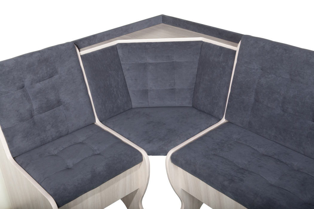 Кухонные уголки, Кухонный уголок Стиль 1Л (со столом СТ4) Ясень шимо светлый / велюр