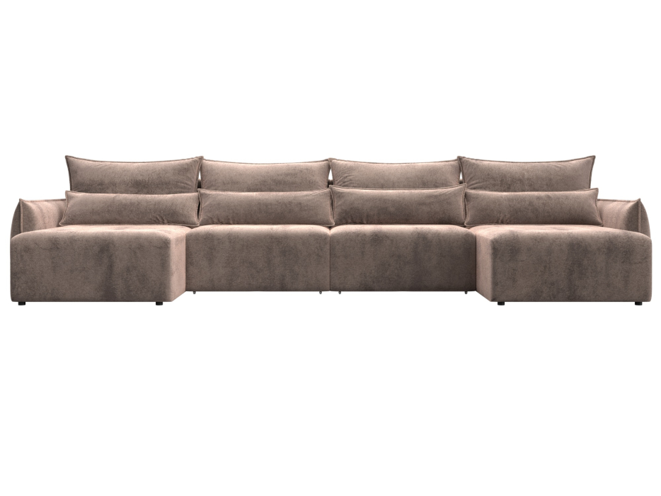 Диваны еврокнижки, Диван П-образный Лига-051 НПБ Лонг, велюр TOWER