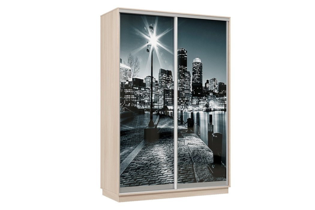 Шкафы-купе, Шкаф-купе Премьер Лайт 01 Ф-1356 двухдверный