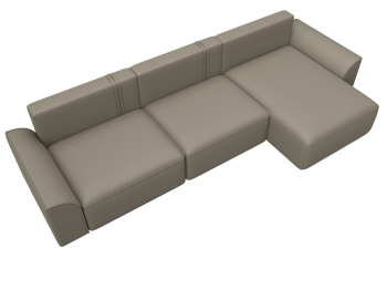 Диван угловой Лига-048 НПБ лонг, экокожа GRIFON