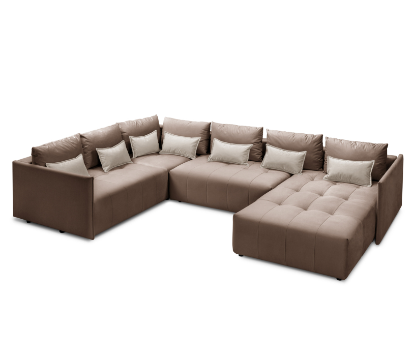 Диваны угловые в гостиную, Диван еврокнижка Чилетти П-образный