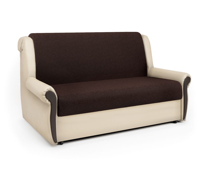 Диваны с ящиком для белья, Диван-кровать Аккорд М 160, рогожка/экокожа