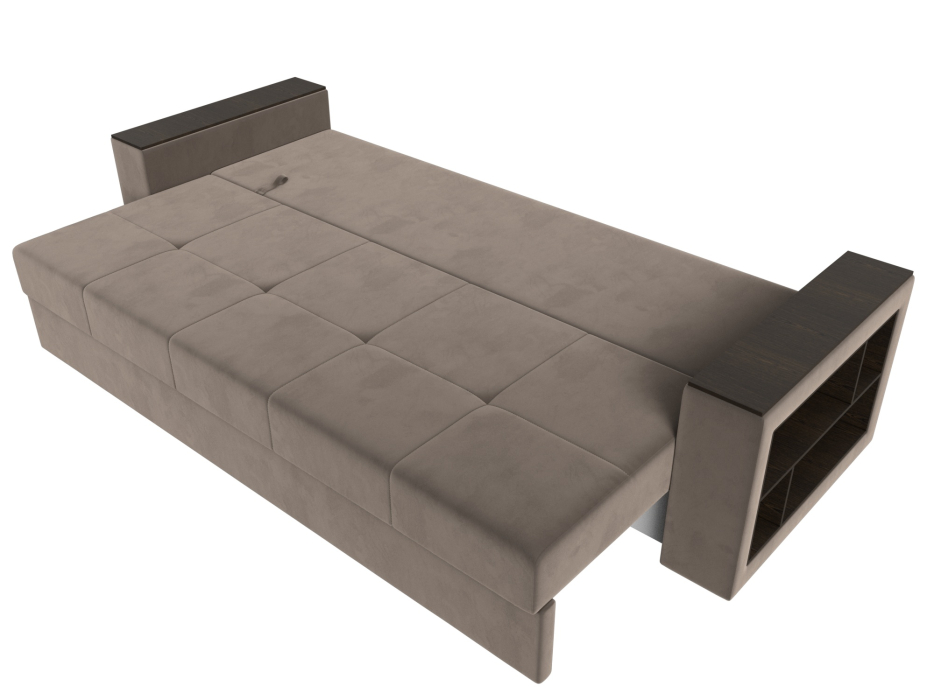 Диваны прямые, Диван прямой Дубай Лайт полки справа, велюр