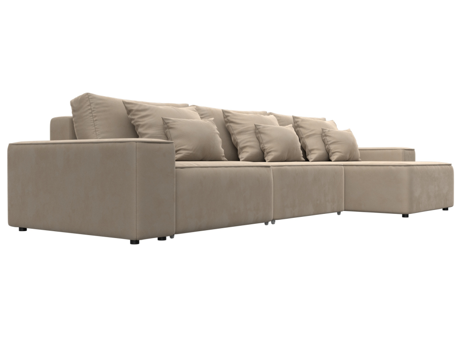 Диваны угловые в гостиную, Диван угловой Лига-074 угол универсальный, велюр SEVEN