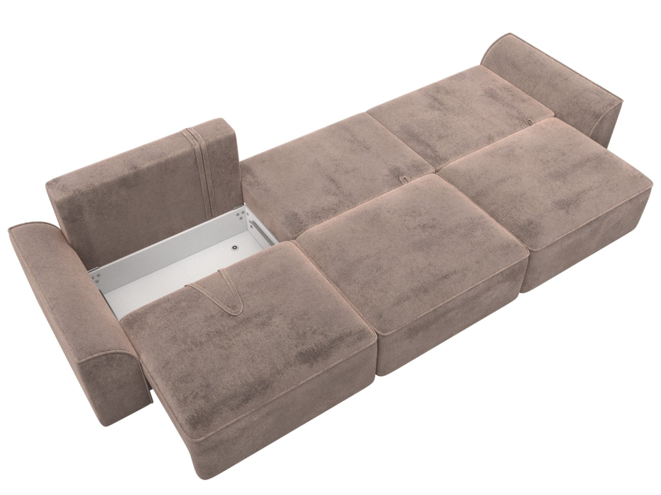 Диваны еврокнижки, Диван прямой Лига-048 НПБ Лонг, велюр TOWER