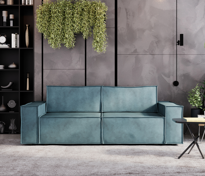 Диваны с ящиком для белья, Диван-кровать Лофт, велюр