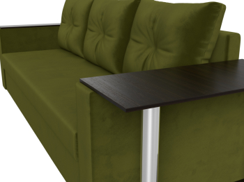 Диван прямой Атланта со столом справа, микровельвет