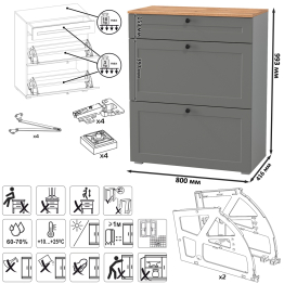 Стенка в прихожую Остин № 58