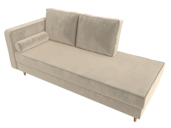 Кушетка Прайм, микровельвет, левый угол