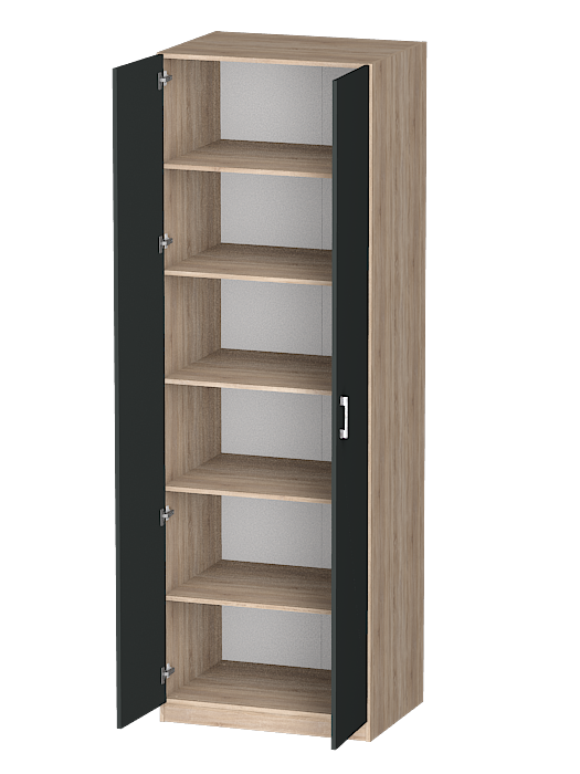 В спальню, Распашной шкаф Лайф с полками 80*60*240 Дуб сонома