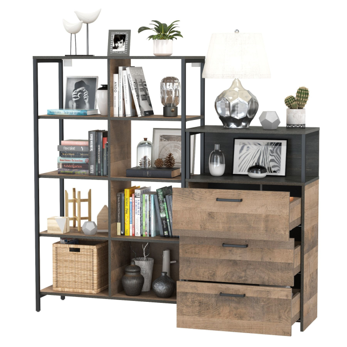 Стенки для гостиной, Стеллаж 13.151.02 с комодом с ящиками Трувор