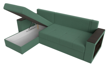 Диван угловой Дубай Лайт левый угол, рогожка Амур