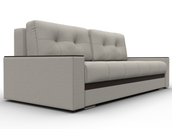 Диван прямой с декором Лига-096 НПБ, рогожка Амур / экокожа