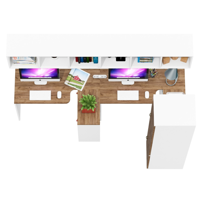 Домашние кабинеты, Мебель в домашний офис для двоих Лидер-8 набор № 26