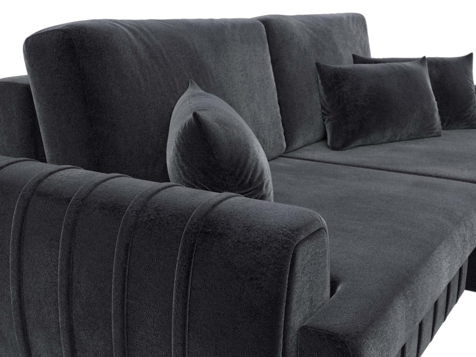 Диваны угловые в гостиную, Диван угловой Лига-057 НПБ угол правый, велюр TOWER