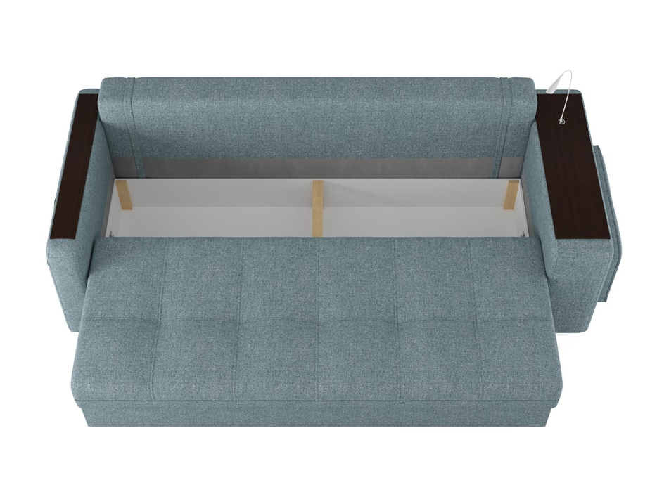 Диваны прямые, Диван-кровать прямой Smart 4 пантограф пуф справа Рогожка