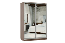 Шкафы-купе 2-х дверные, Шкаф-купе Премьер Лайт МИНИ 02 (01;01) двухдверный