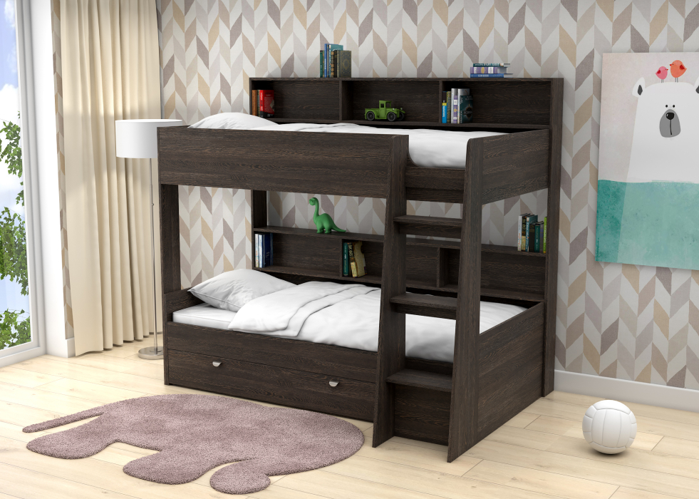 Для подростков, Двухъярусная кровать  Golden Kids 1 венге