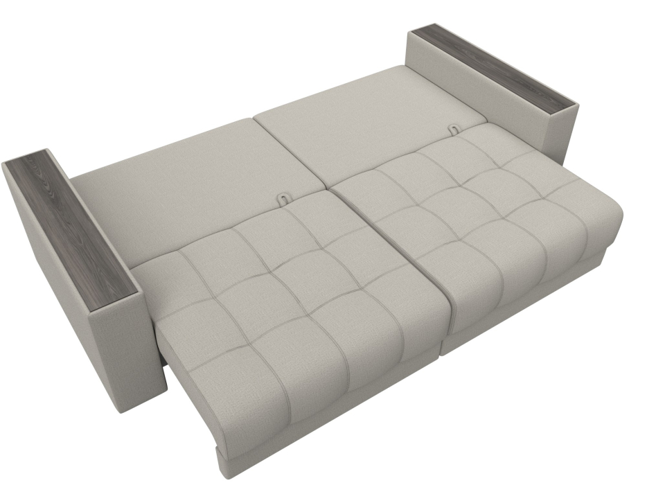 Диваны еврокнижки, Диван прямой с декором Лига-049 НПБ, рогожка Амур