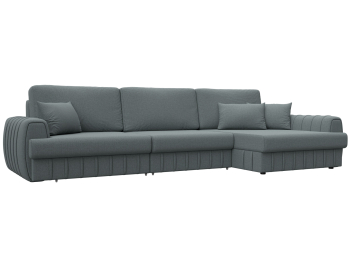 Диван угловой Лига-057 НПБ Лонг угол правый, рогожка Амур