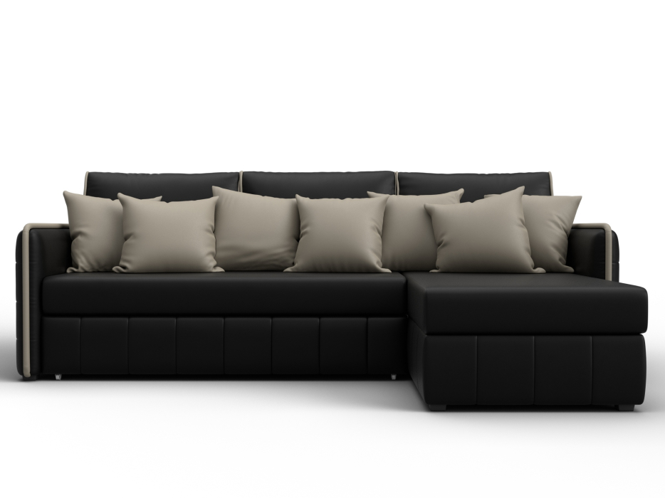 Диваны угловые в гостиную, Диван угловой Лига-078 угол универсальный, экокожа GRIFON