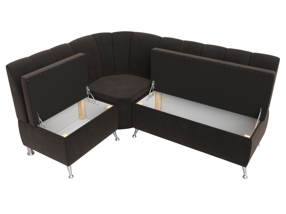 Диваны угловые кухонные, Диван кухонный прямой Кантри левый угол, велюр