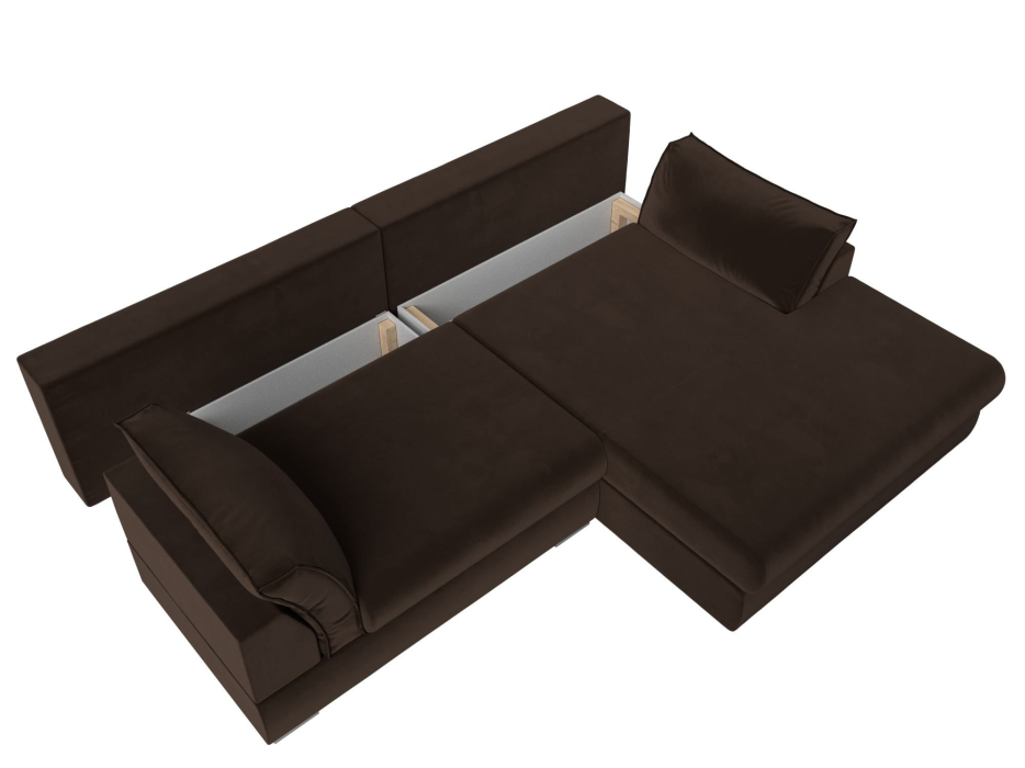 Диваны угловые в гостиную, Угловой диван Пекин угол правый, микровельвет