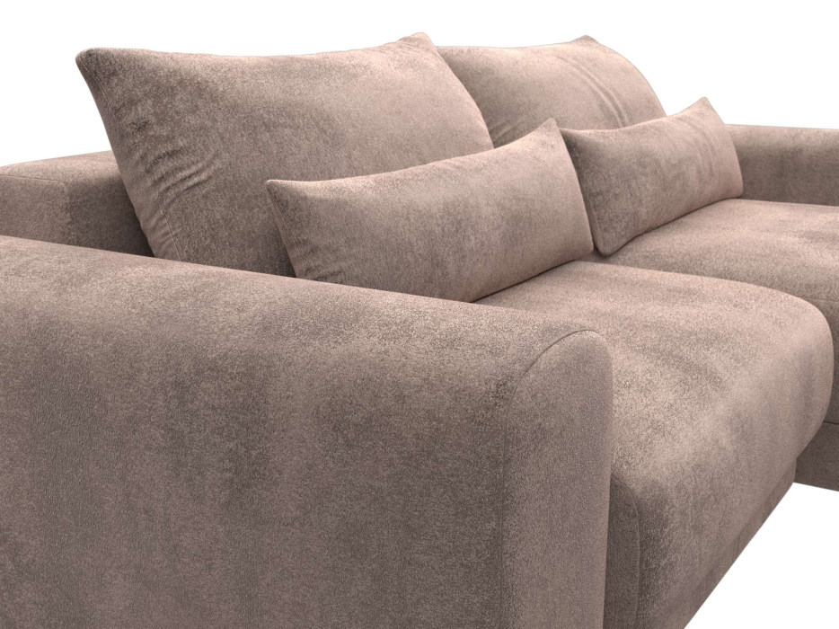 Диваны угловые в гостиную, Диван угловой Лига-056 НПБ угол универсальный, велюр TOWER