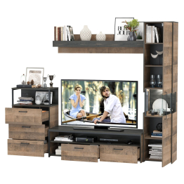 Стенка для гостиной с подсветкой Трувор № 23