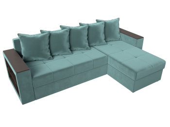 Диван угловой Дубай Лайт, велюр, правый угол