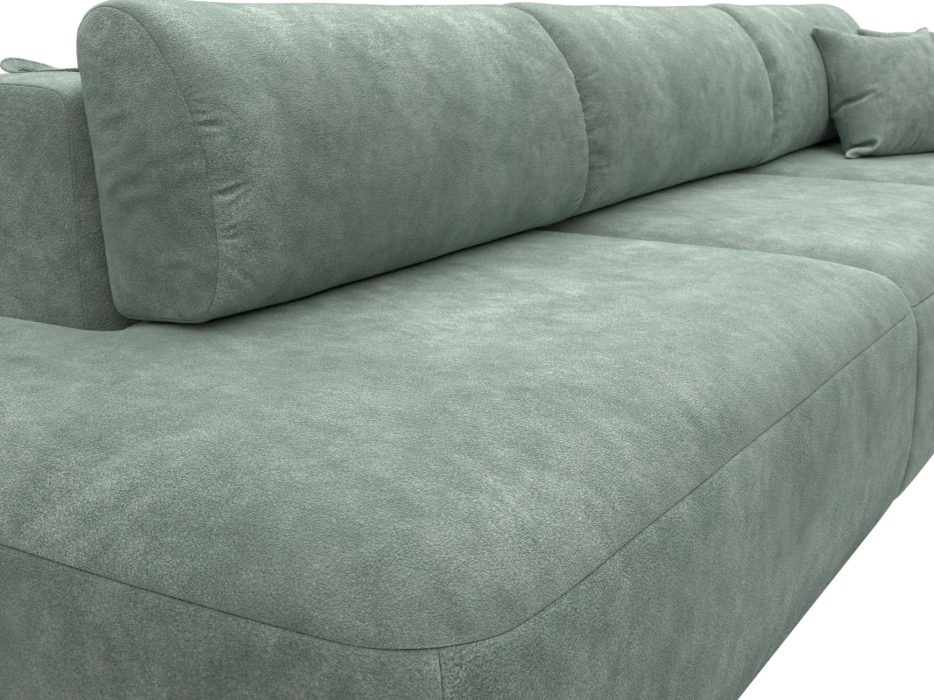 Диваны еврокнижки, Диван прямой Лига-036 НПБ Модерн Лонг подлокотник справа, велюр BRUT