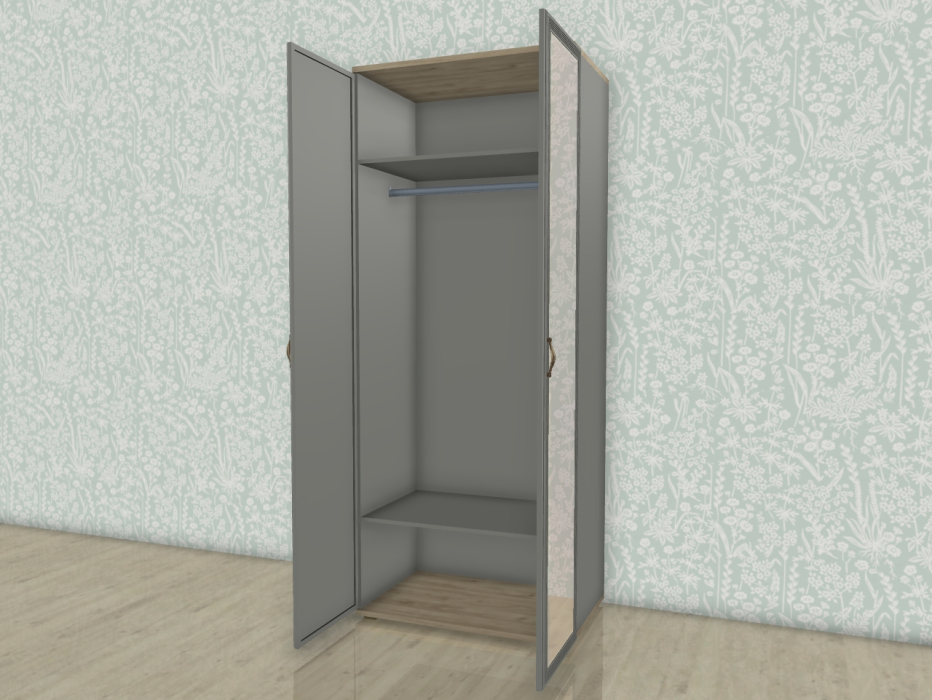 Шкафы двухстворчатые, Модульная система Карина Шкаф ШК-1004 с зеркалом
