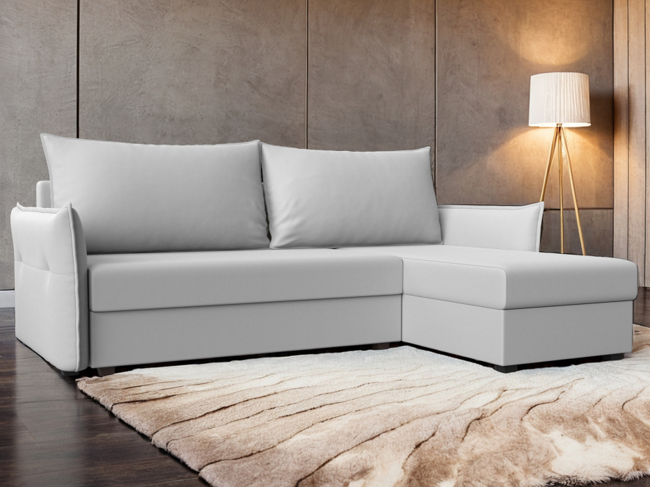 Диваны угловые в гостиную, Угловой диван Лига-004 правый угол, экокожа