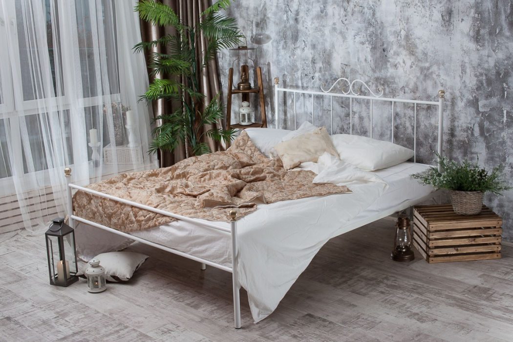 Кованые кровати, Кованая кровать Оливия 1.4 с одной спинкой